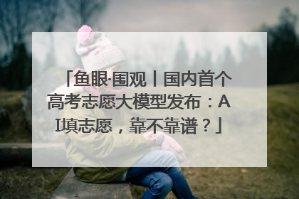 鱼眼·围观丨国内首个高考志愿大模型发布：AI填志愿，靠不靠谱？