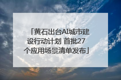 黄石出台AI城市建设行动计划 首批27个应用场景清单发布