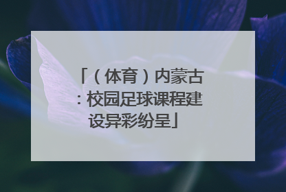 （体育）内蒙古：校园足球课程建设异彩纷呈