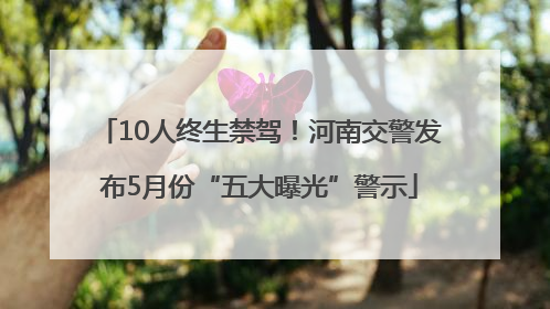 10人终生禁驾！河南交警发布5月份“五大曝光”警示