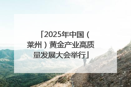 2025年中国（莱州）黄金产业高质量发展大会举行