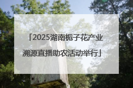 2025湖南栀子花产业溯源直播助农活动举行