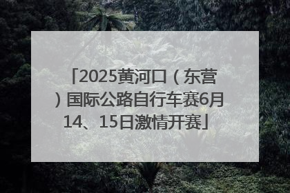2025黄河口（东营）国际公路自行车赛6月14、15日激情开赛