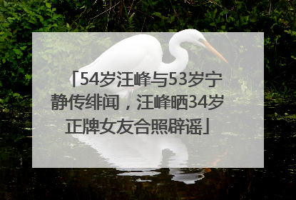54岁汪峰与53岁宁静传绯闻，汪峰晒34岁正牌女友合照辟谣