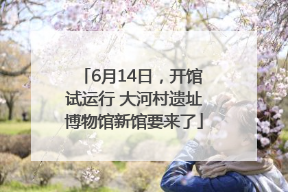 6月14日，开馆试运行 大河村遗址博物馆新馆要来了