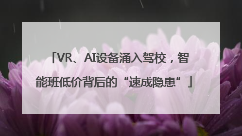 VR、AI设备涌入驾校，智能班低价背后的“速成隐患”